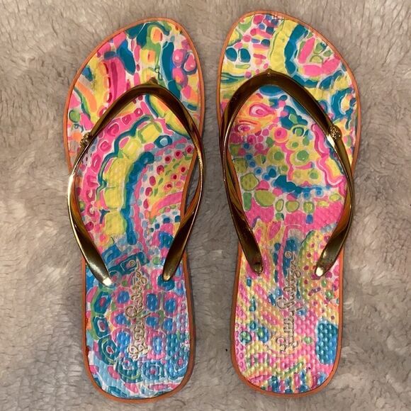 Lilly Pulitzer Flip Flop Sandals! - Picture 1 of 9